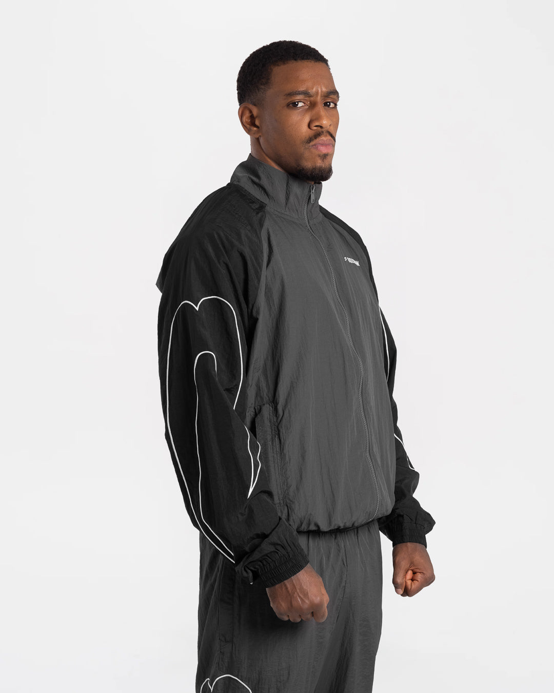 Tunero Track Jacket - Grey/Black | BOXRAW