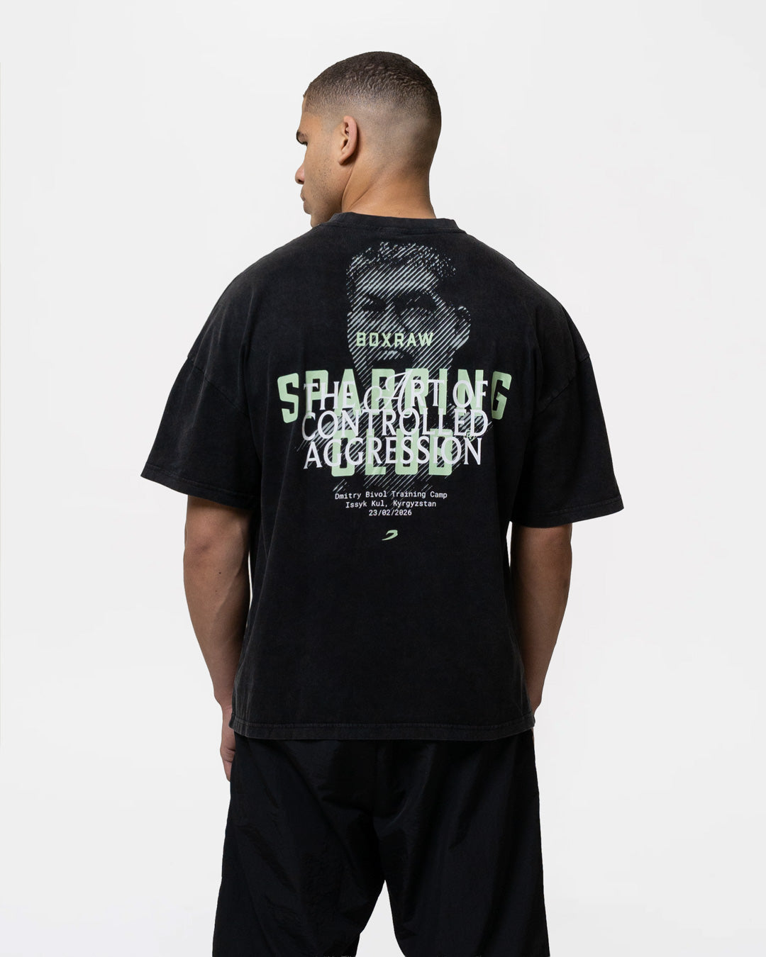 SPARRING CLUB OVERSIZED T-SHIRT ボクシング Bivol x Sparring Club Oversized T-Shirt - Washed Black | BOXRAW