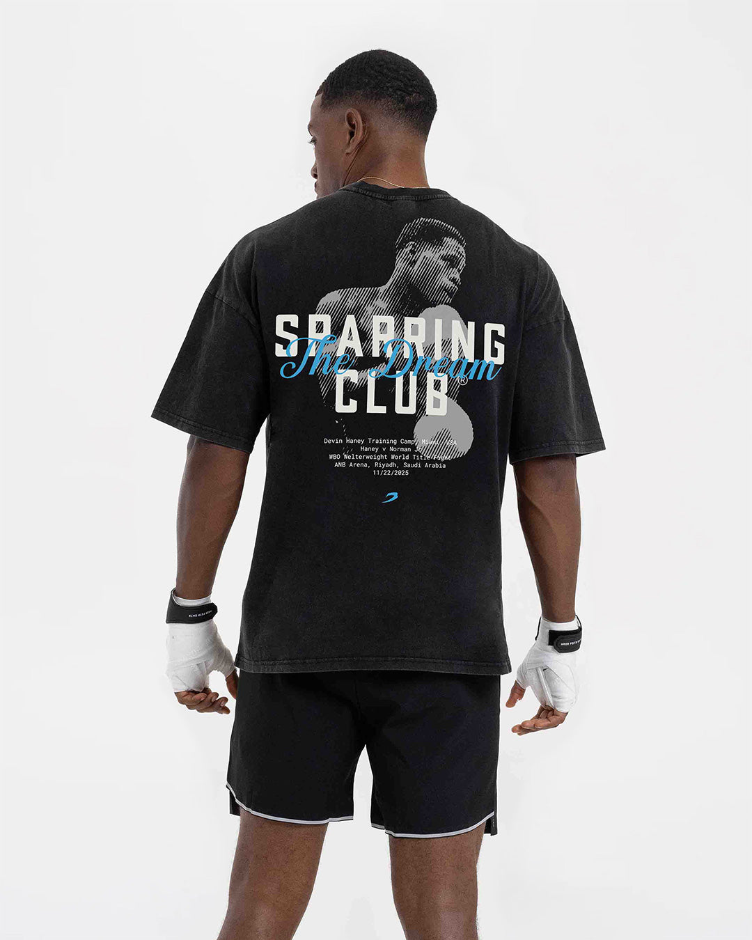Haney x Sparring Club Oversized T-Shirt - Washed Black | BOXRAW