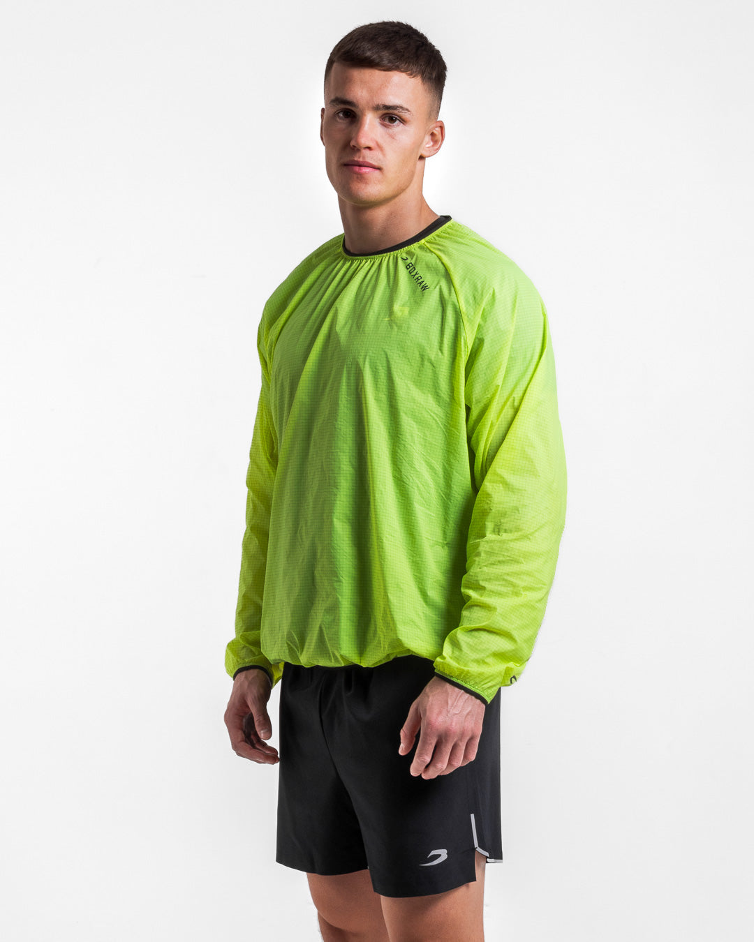 Genaro Oversized Windbreaker Crew - Neon Yellow | BOXRAW