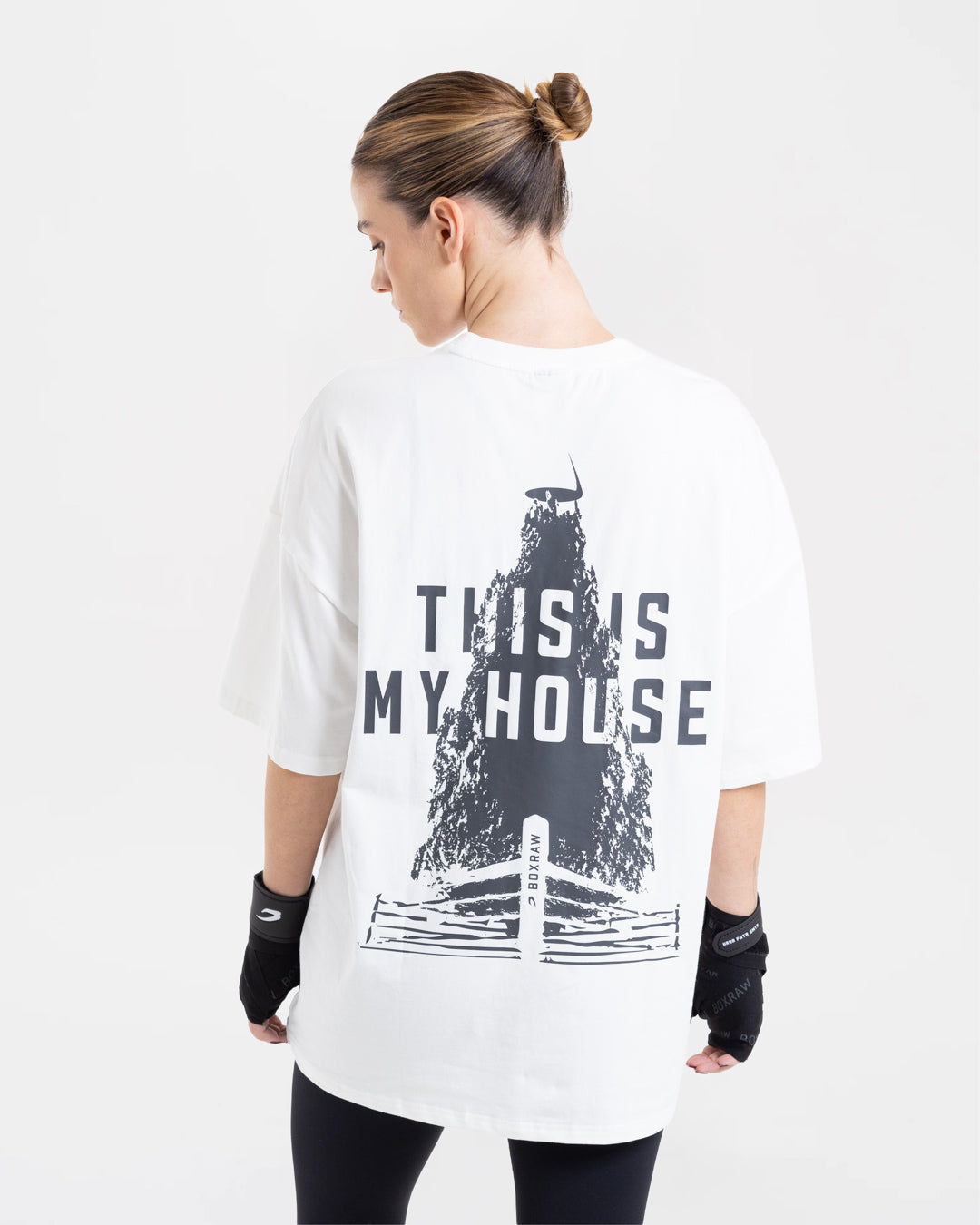 トップス house on the hill S/S Tee 100cm Women's This Is My House Oversized T-Shirt - White | BOXRAW