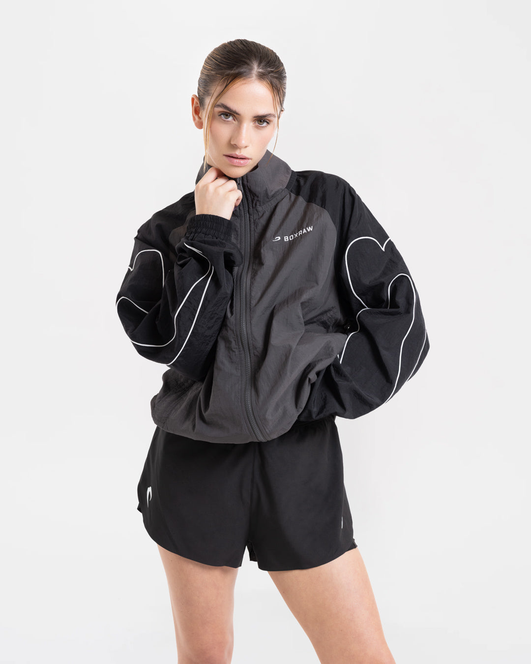 Women's Tunero Track Jacket - Grey/Black | BOXRAW