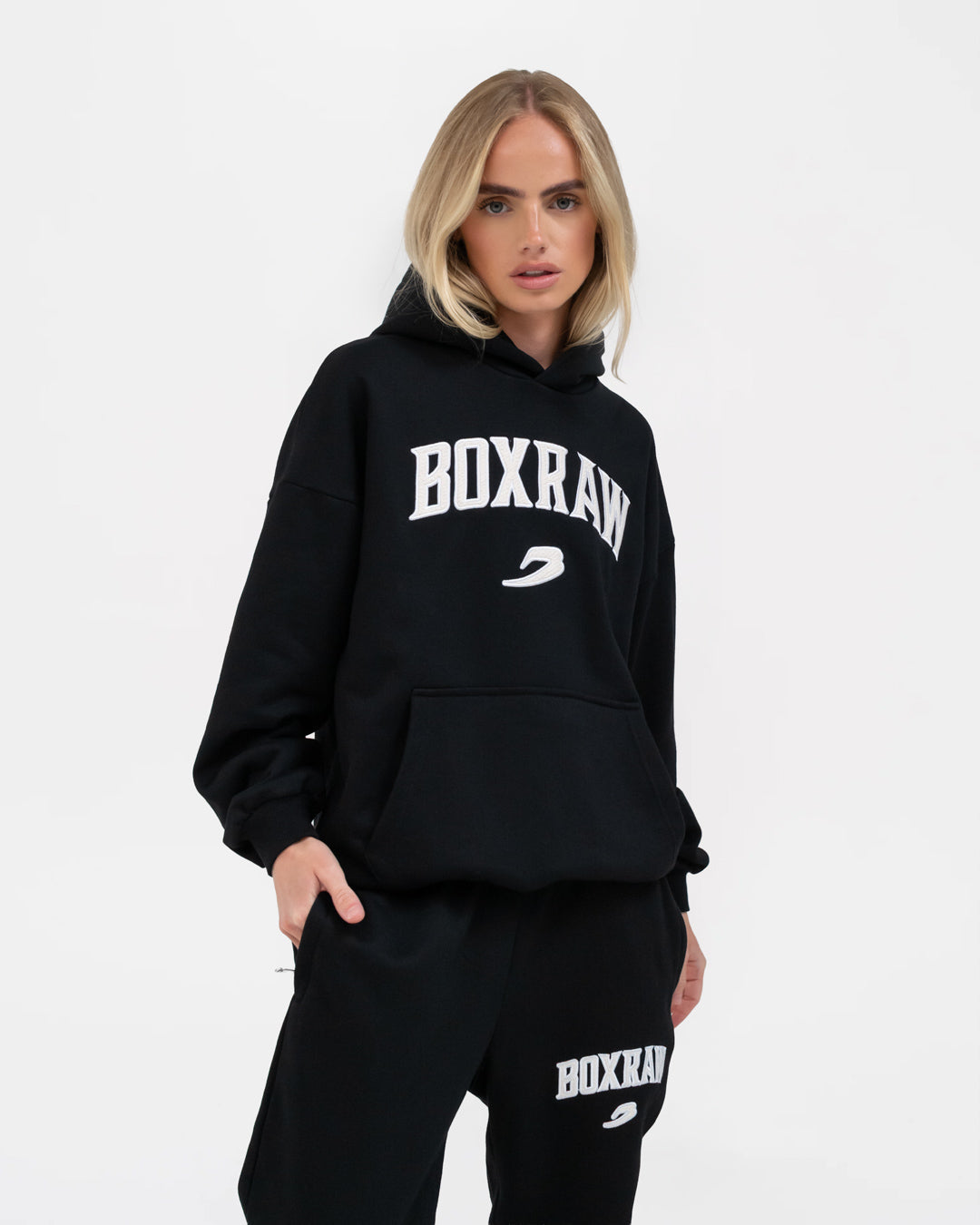 Women's East Street Hoodie - Black | BOXRAW