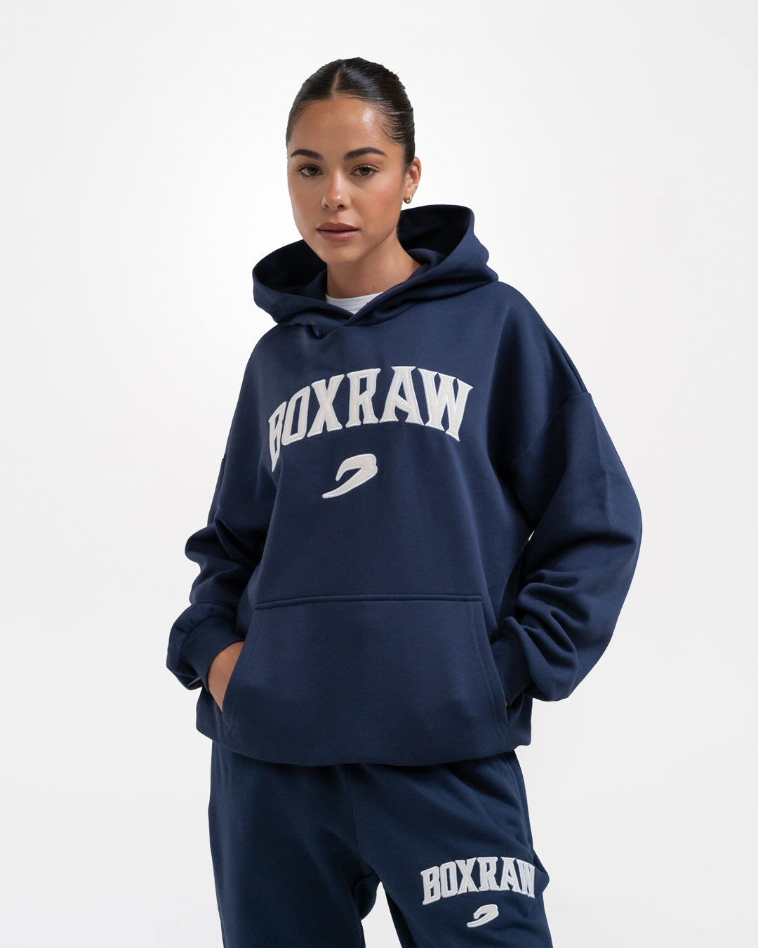 Women's East Street Hoodie - Midnight Blue | BOXRAW