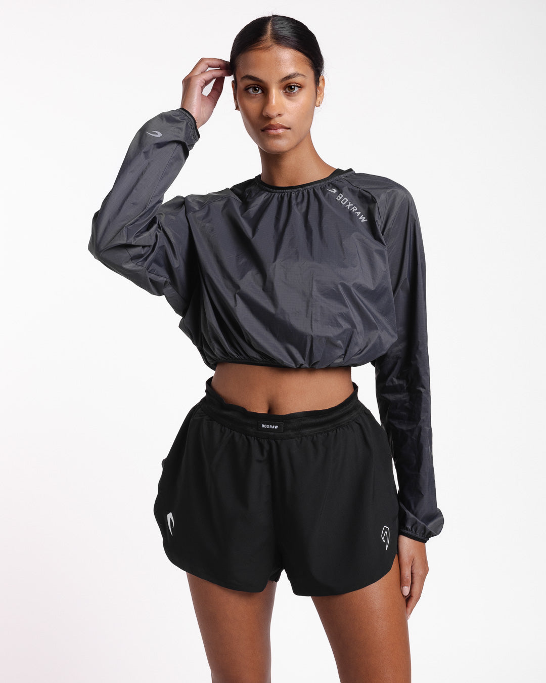 Retro Black Windbreaker Hoodie Genaro Cropped Windbreaker Crew