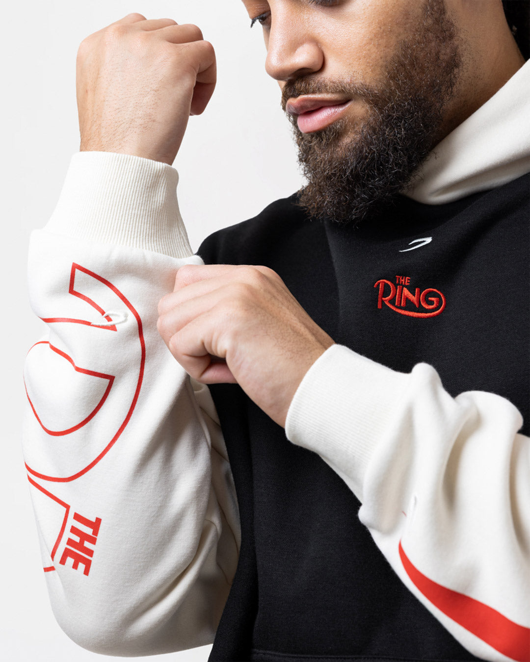 Ring x BOXRAW Oversized Hoodie - Black/Beige