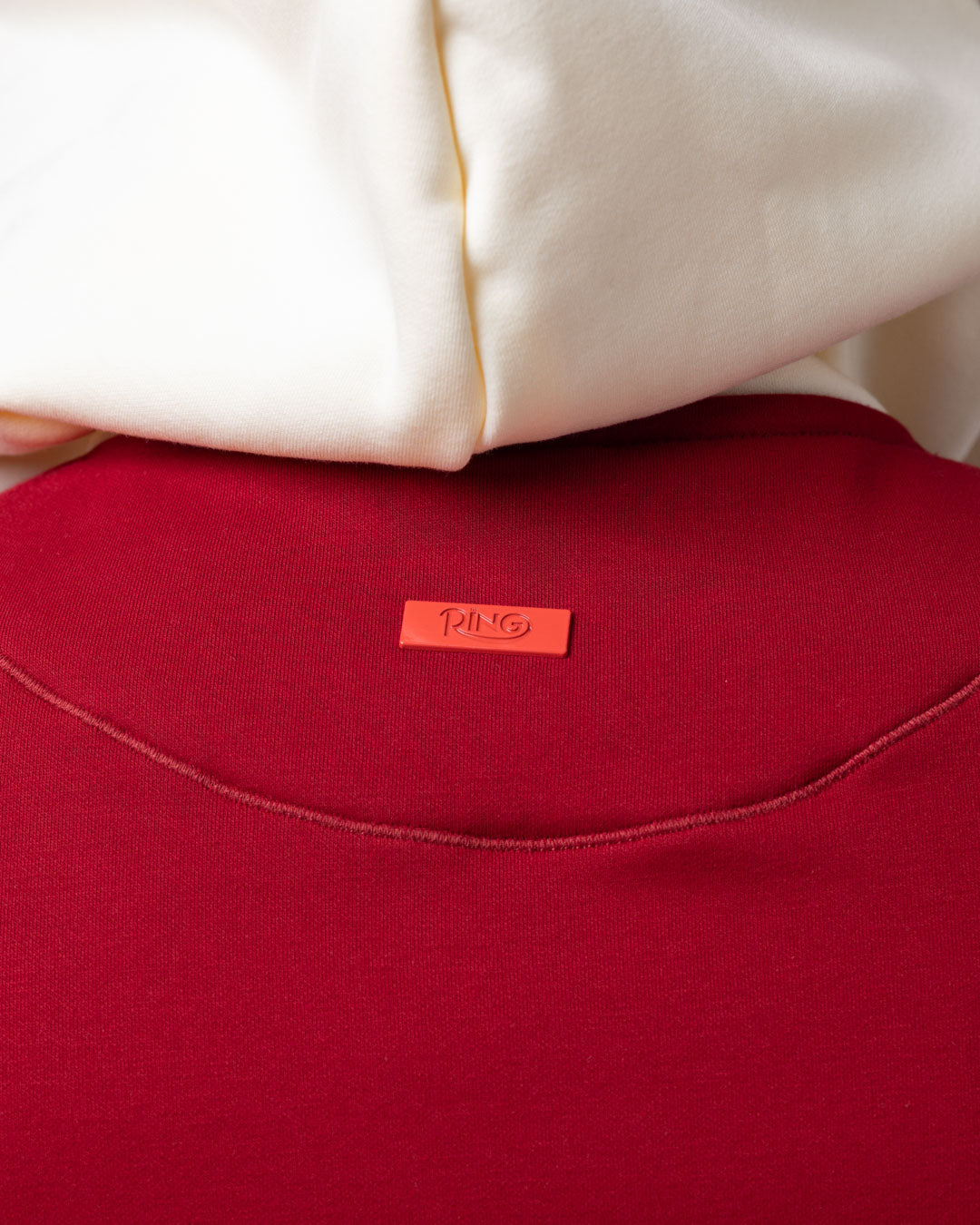 Ring x BOXRAW Oversized Hoodie - Red/Beige