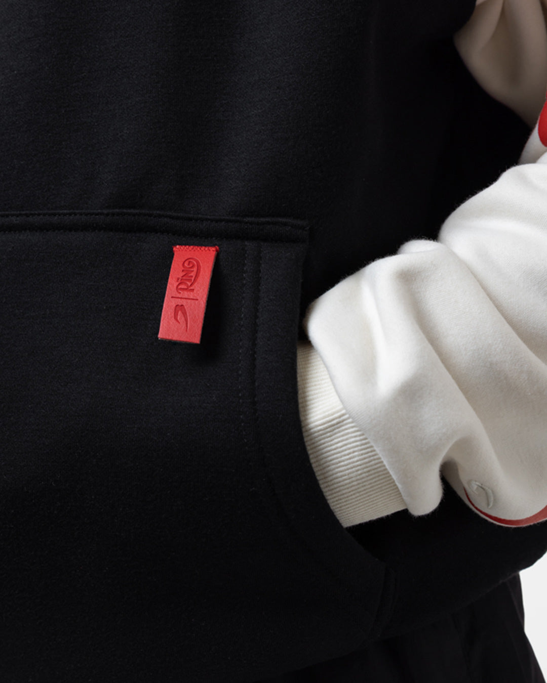 Ring x BOXRAW Oversized Hoodie - Black/Beige