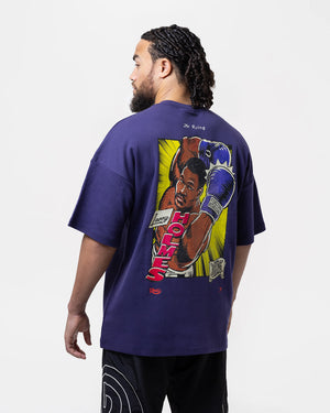 Ring x BOXRAW Larry Holmes Oversized T-Shirt - Midnight Purple