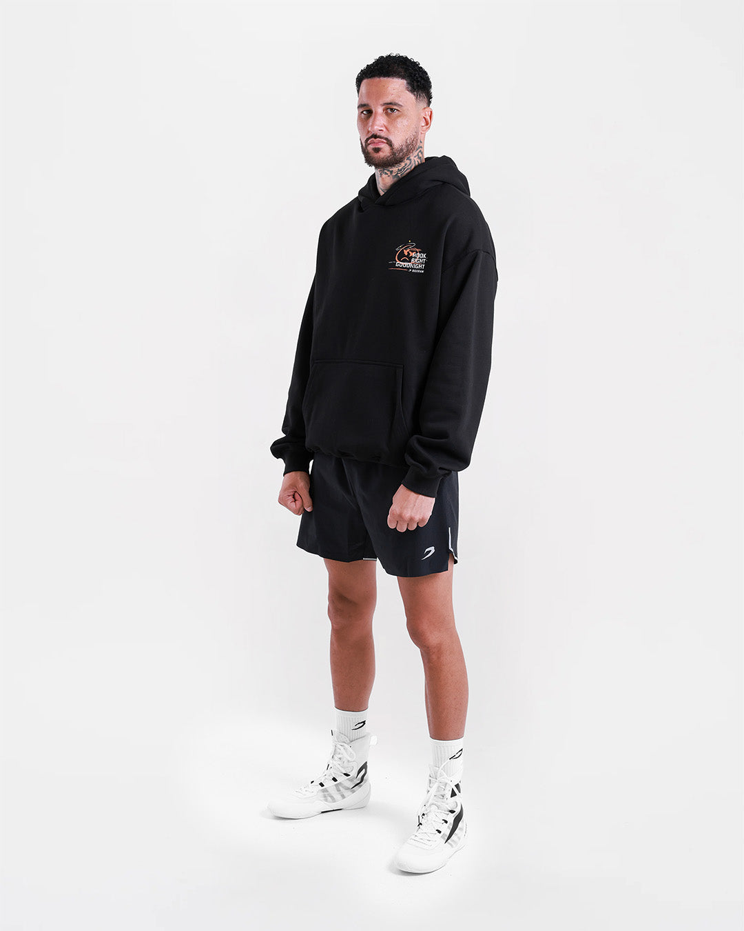 Hook Right Goodnight Oversized Hoodie - Black | BOXRAW