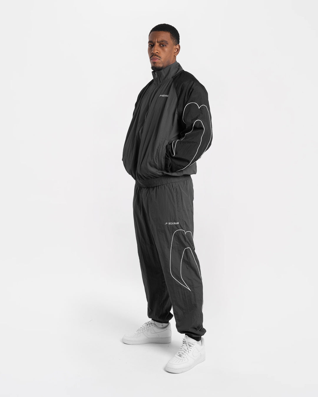 Tunero Track Jacket - Grey/Black | BOXRAW