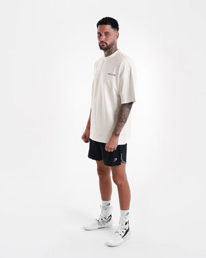 We Don't Play Boxing Oversized T-Shirt - White/Pink