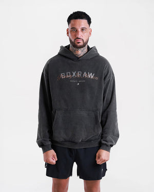 Poetry In Motion Oversized Hoodie - Washed Black