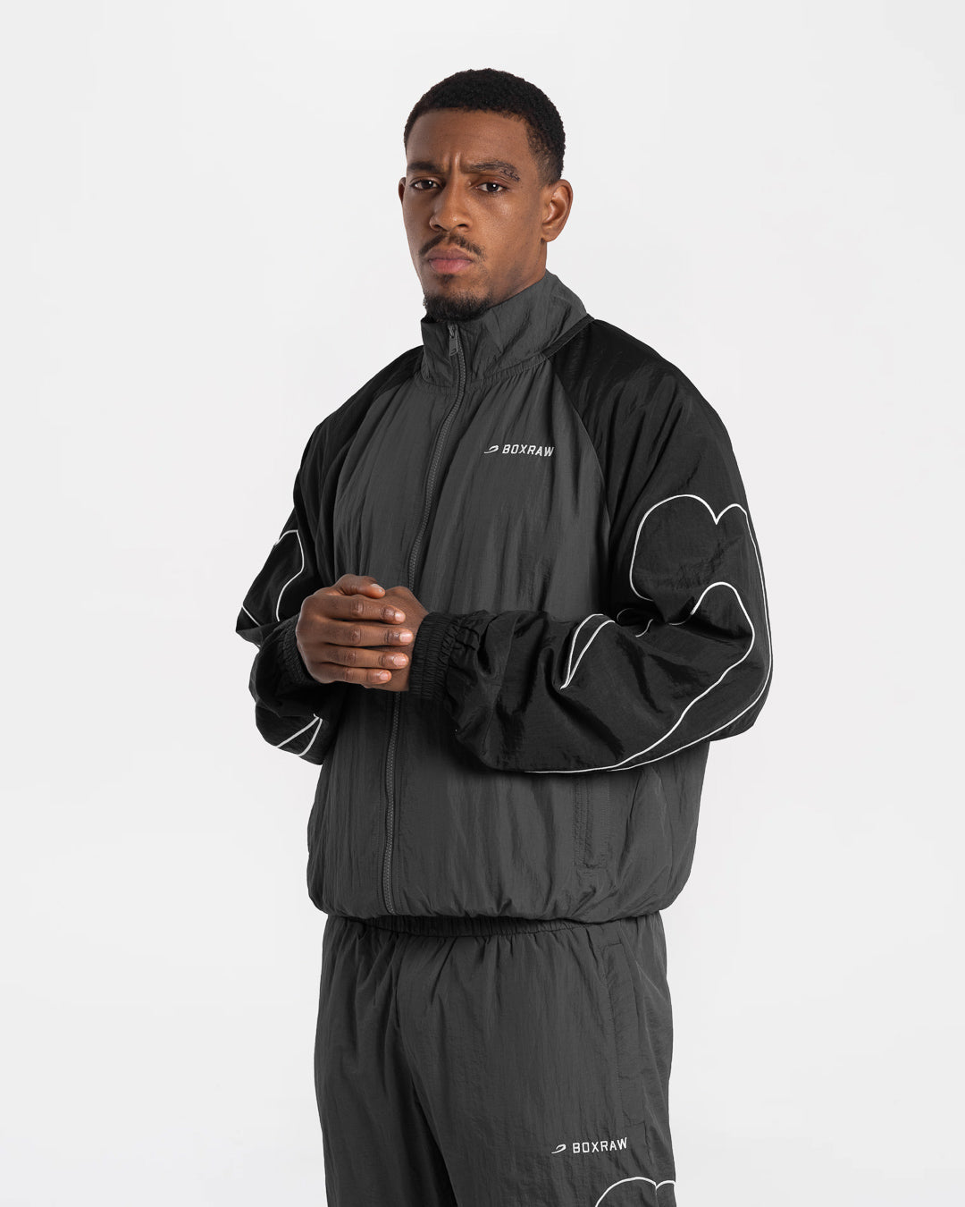 Tunero Track Jacket - Grey/Black | BOXRAW
