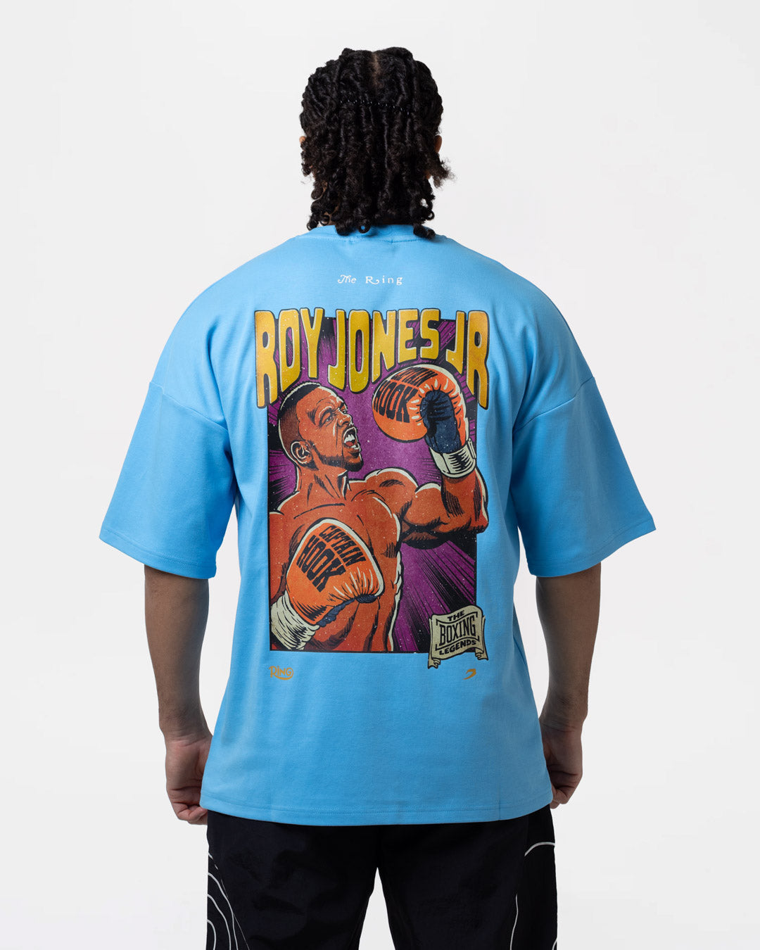 Ring x BOXRAW Roy Jones Jr Oversized T-Shirt - Sky Blue