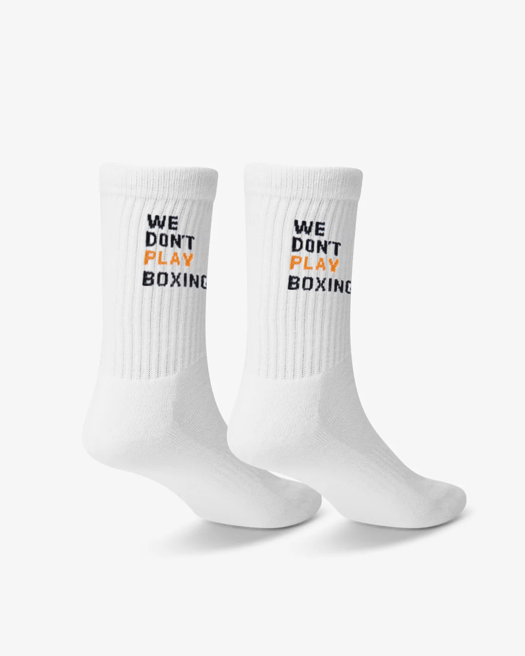 We Don't Play Boxing Crew Socks (3 Pairs) - White | BOXRAW