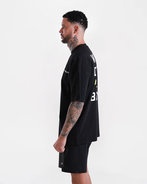 We Don't Play Boxing Oversized T-Shirt - Black/Yellow