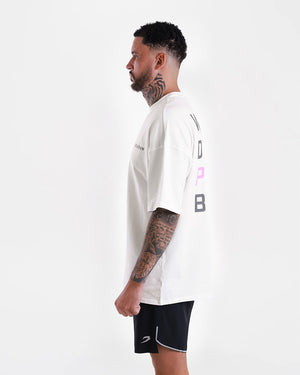 We Don't Play Boxing Oversized T-Shirt - White/Pink