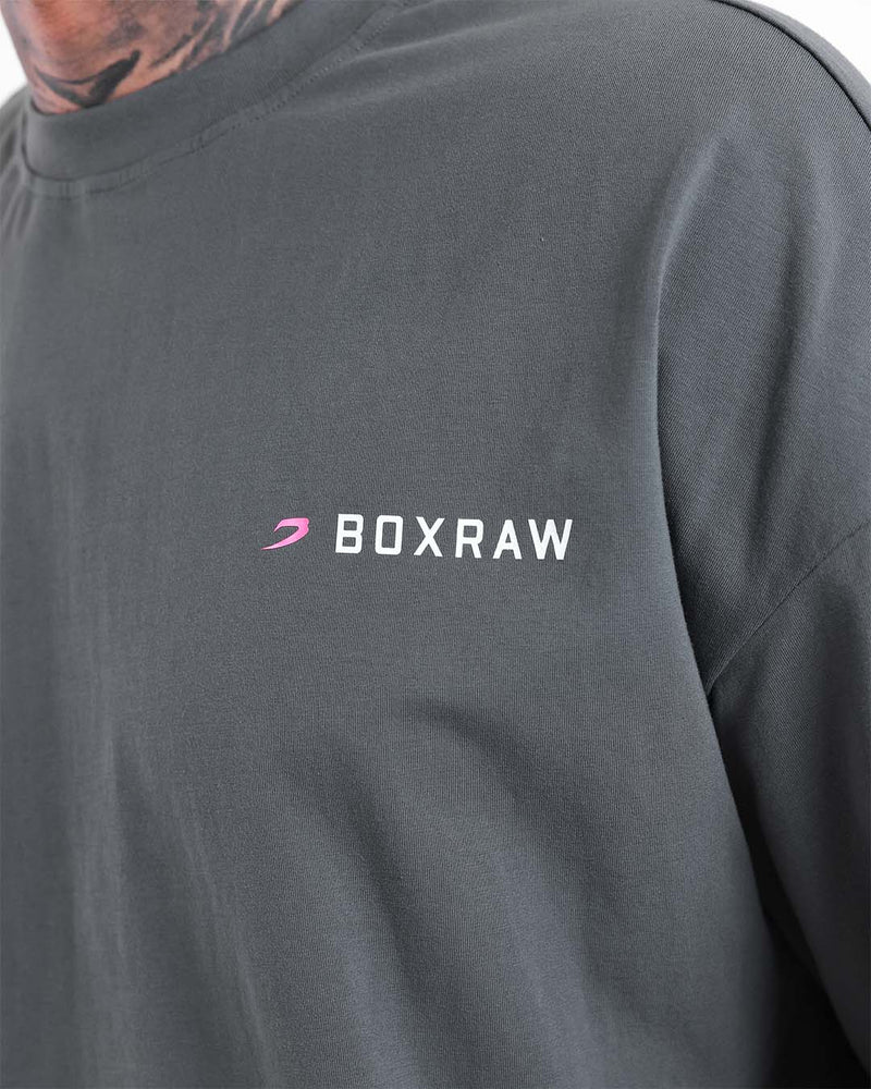 We Don't Play Boxing Oversized T-Shirt - Grey/Pink