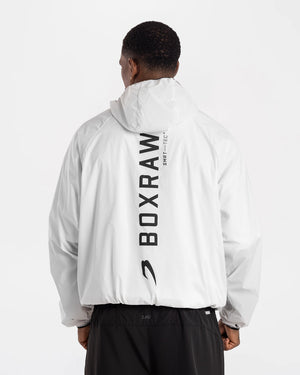 Genaro Oversized Windbreaker Hoodie - White