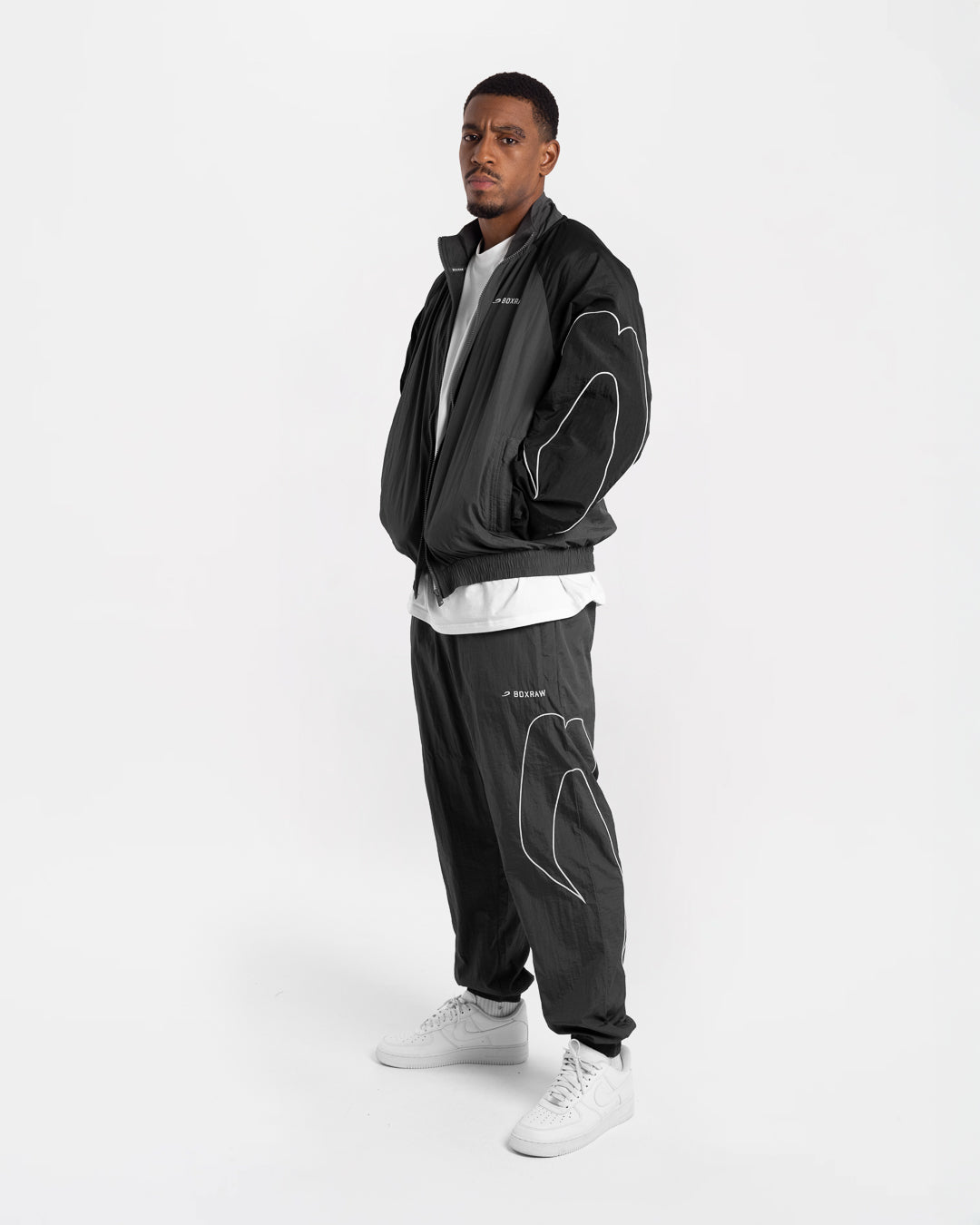 Tunero Track Jacket - Grey/Black | BOXRAW