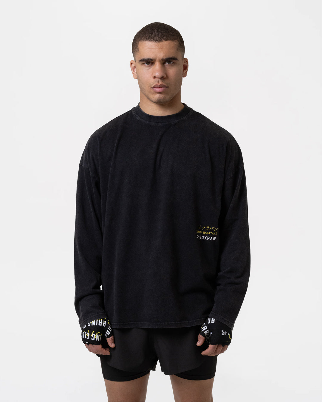Nakatani x Sparring Club Long Sleeve T-Shirt - Washed Black | BOXRAW
