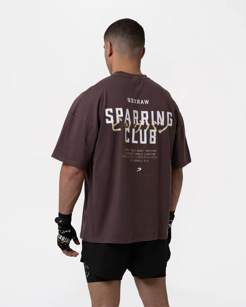 SPARRING CLUB OVERSIZED T-SHIRT ボクシング Nakatani x Sparring Club Oversized T-Shirt - Washed Black | BOXRAW