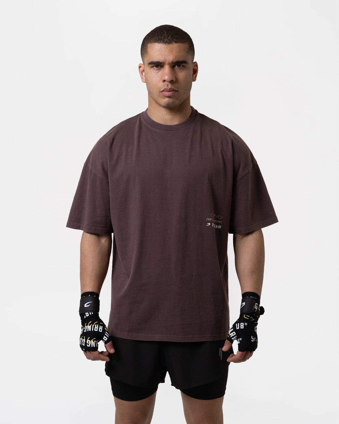 SPARRING CLUB OVERSIZED T-SHIRT ボクシング Nakatani x Sparring Club Oversized T-Shirt - Washed Brown | BOXRAW