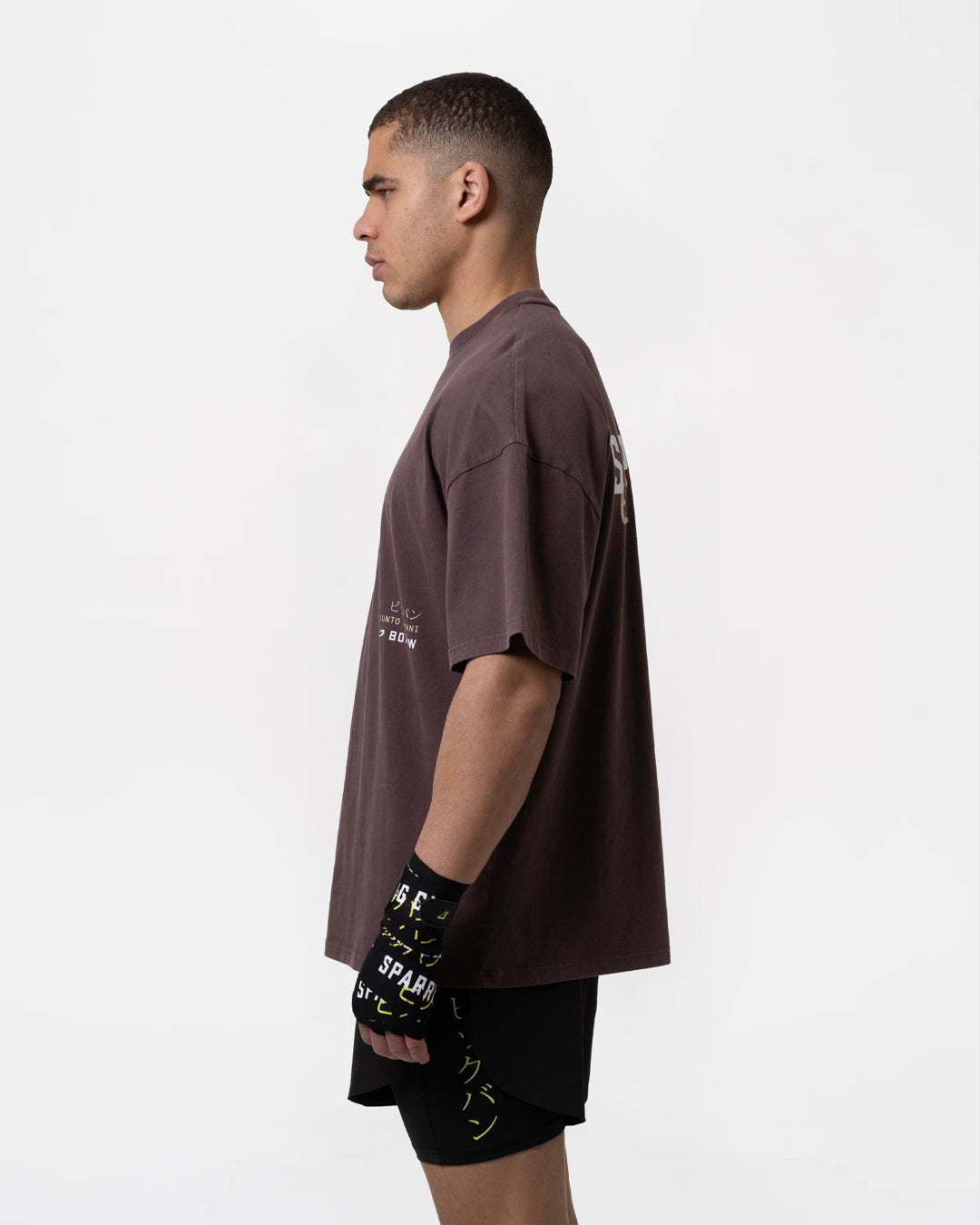 Nakatani x Sparring Club Oversized T-Shirt - Washed Brown | BOXRAW