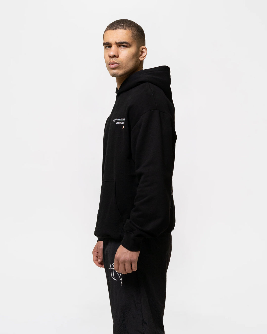 Bivol x BOXRAW Controlled Aggression Oversized Hoodie - Black | BOXRAW