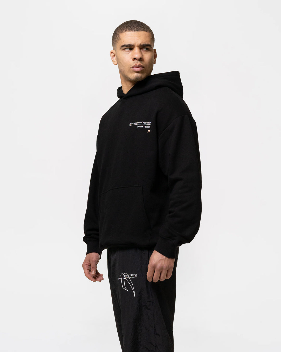 Bivol x BOXRAW Controlled Aggression Oversized Hoodie - Black