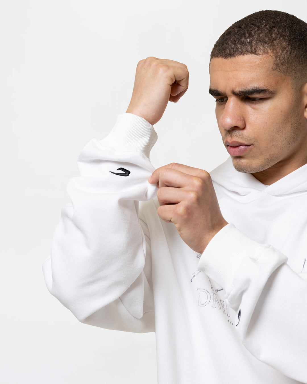 Bivol x BOXRAW Pendulum Oversized Hoodie - White