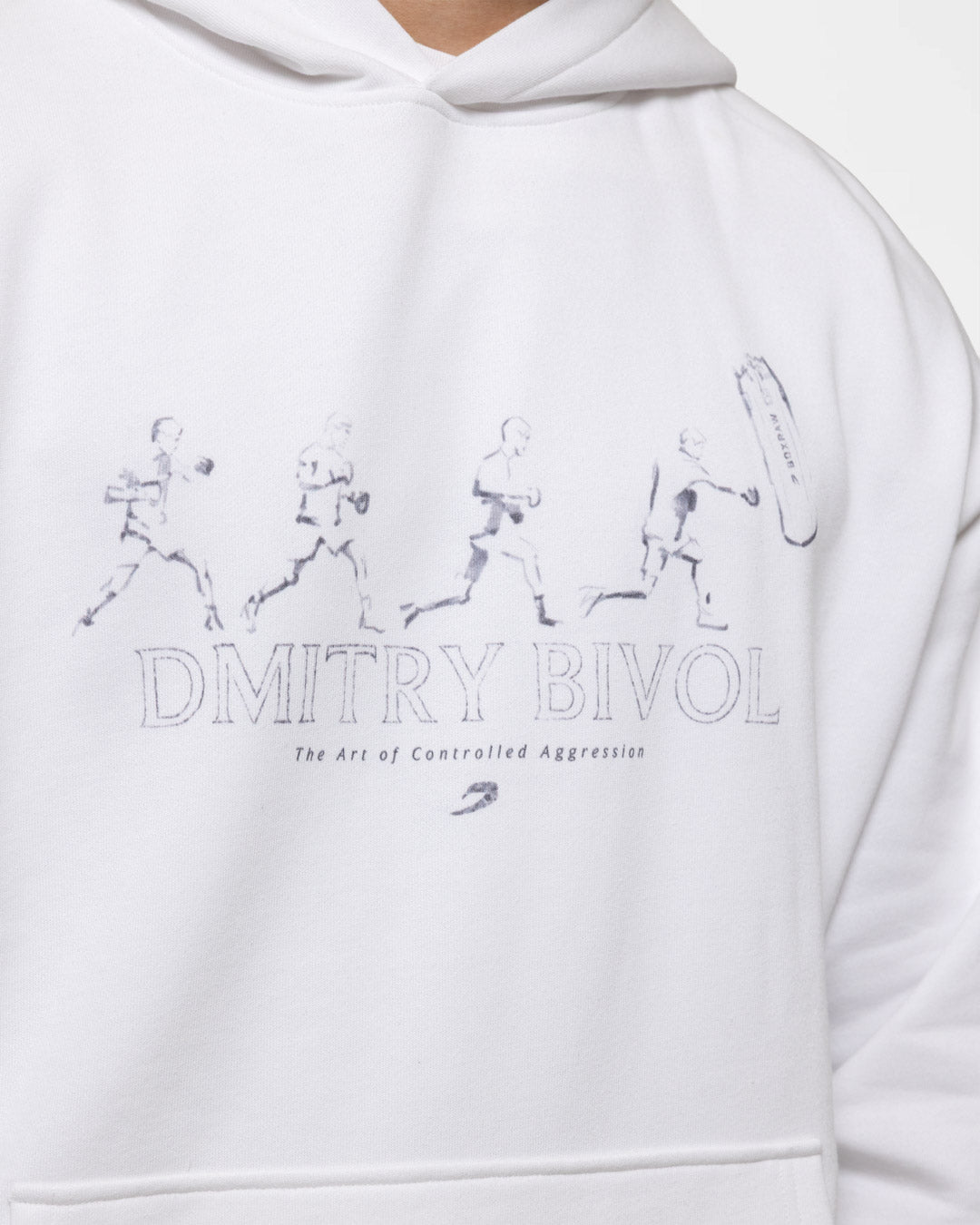 Bivol x BOXRAW Pendulum Oversized Hoodie - White
