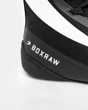 Impello 2.0 Boxing Boots - Black/White | BOXRAW
