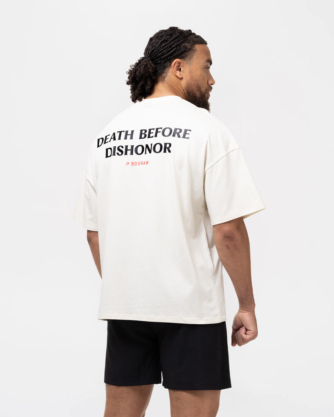 Death Before Dishonor Oversized T-Shirt - Beige