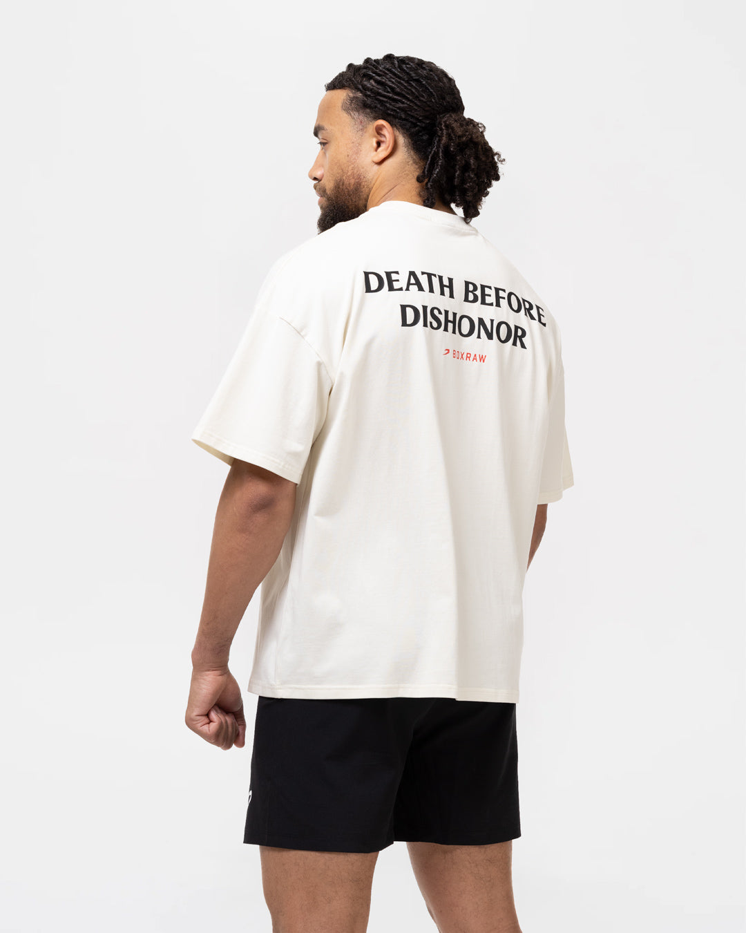 Death Before Dishonor Oversized T-Shirt - Beige