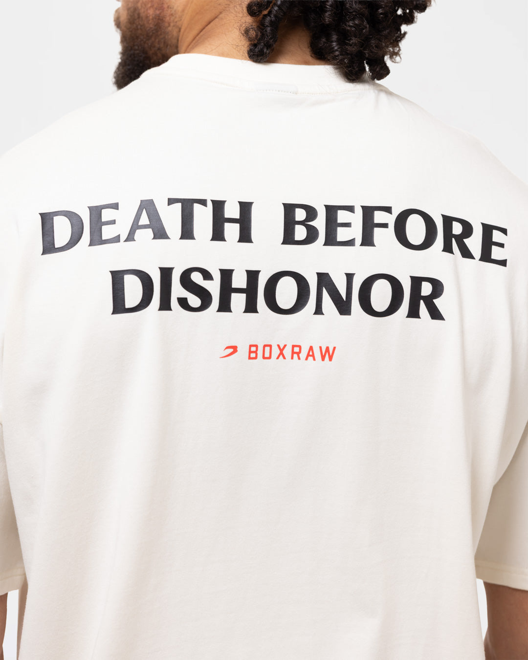Death Before Dishonor Oversized T-Shirt - Beige