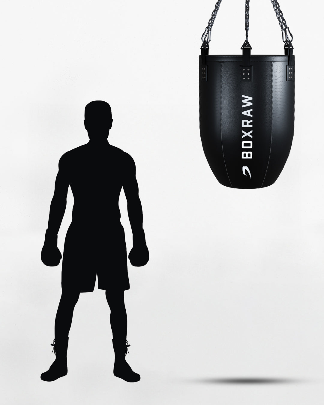 BOXRAW 3.7ft Fat Man Bag - Black/160kg