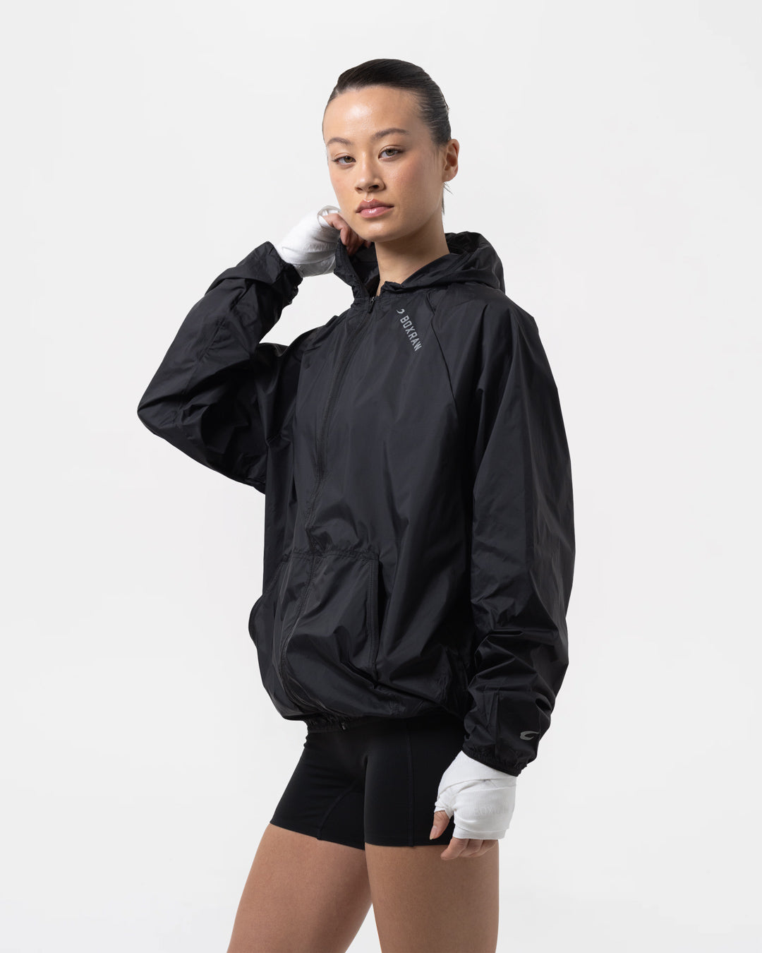 Genaro Zip Up Windbreaker - Black