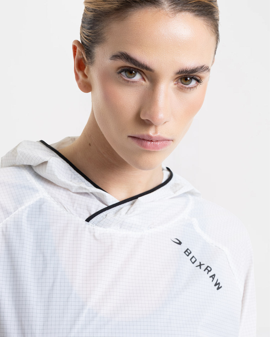 Genaro Oversized Windbreaker Hoodie - White