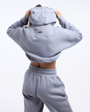 Johnson Cropped Hoodie - Grey