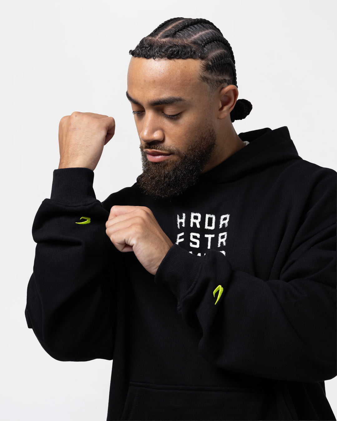 HRDR FSTR SMTR Oversized Hoodie - Black