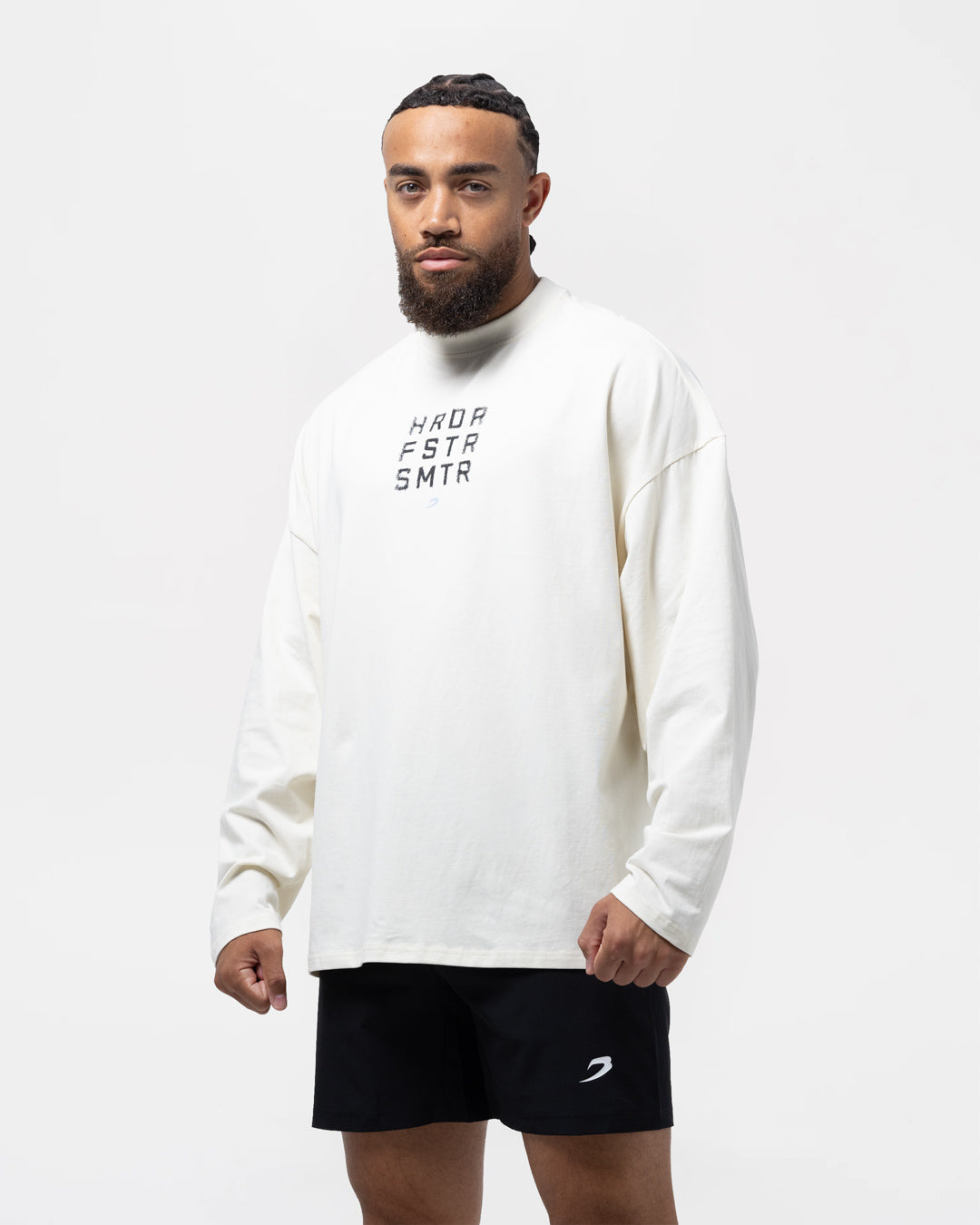 HRDR FSTR SMTR Oversized Long Sleeve T-Shirt - Ivory