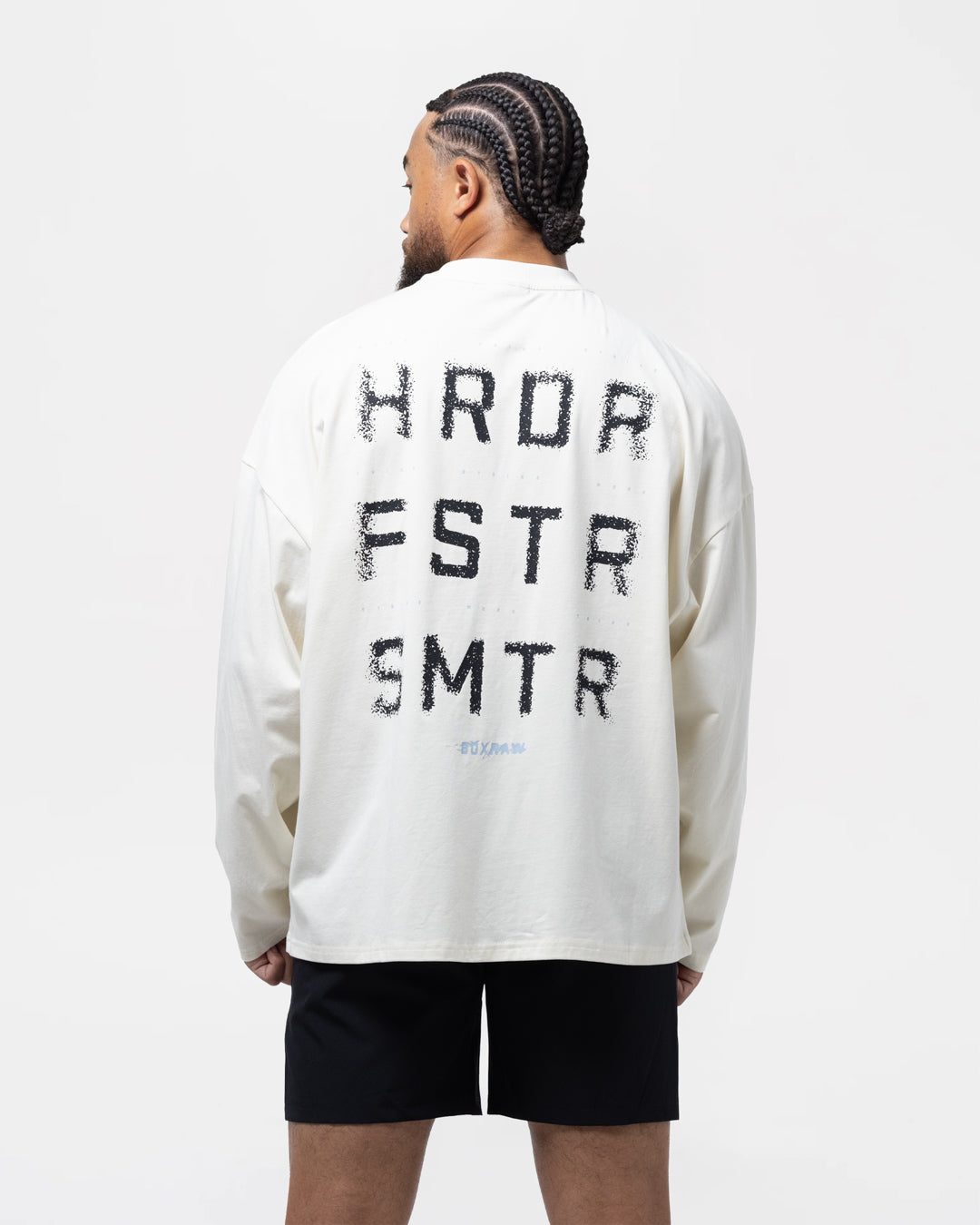HRDR FSTR SMTR Oversized Long Sleeve T-Shirt - Ivory
