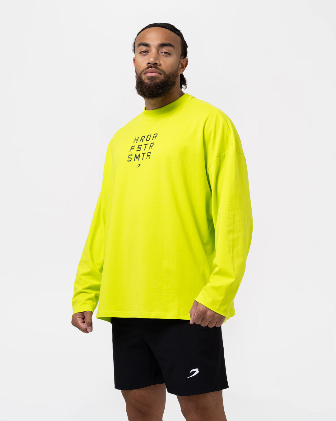 HRDR FSTR SMTR Oversized Long Sleeve T-Shirt - Lime