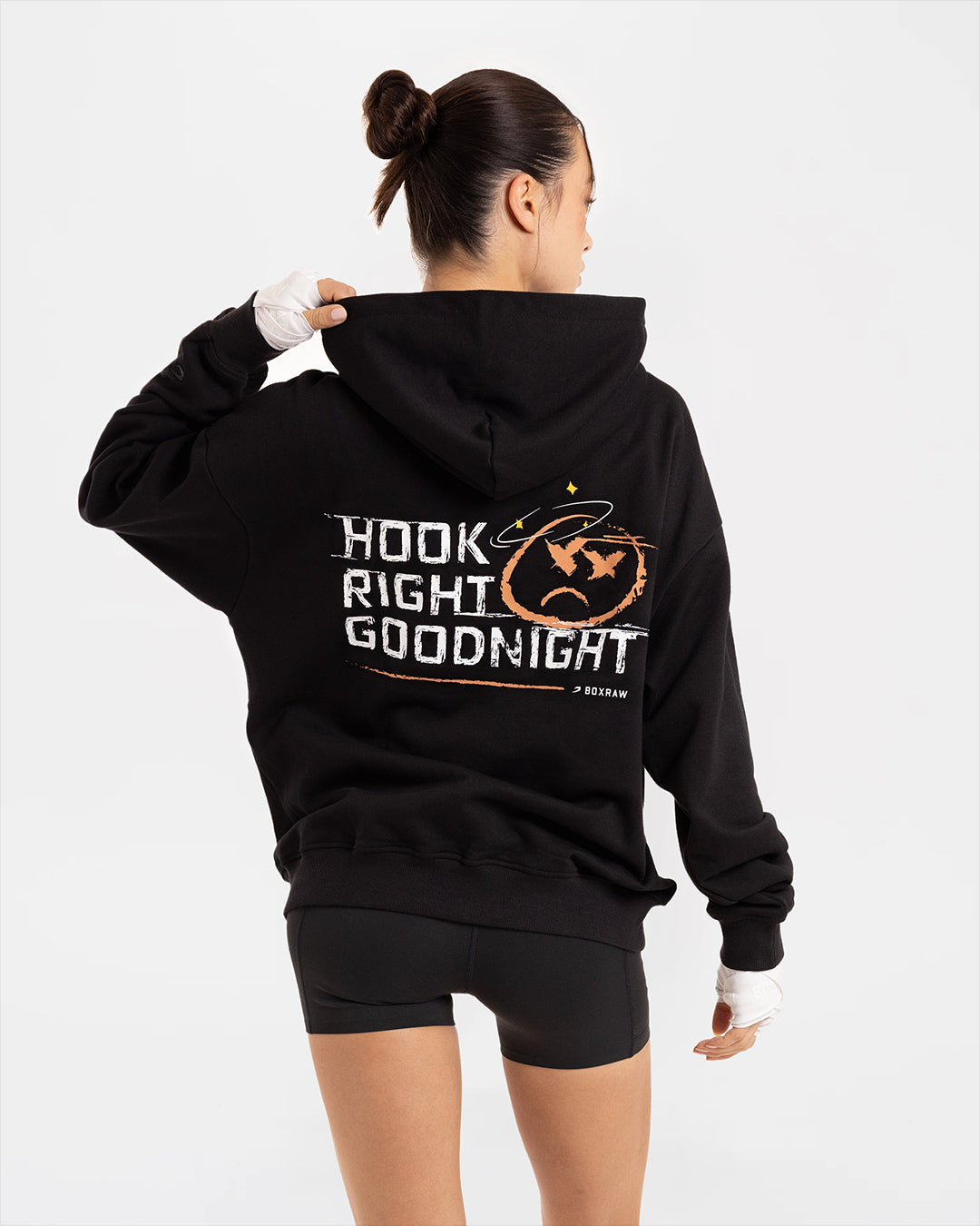 Hook Right Goodnight Oversized Hoodie - Black
