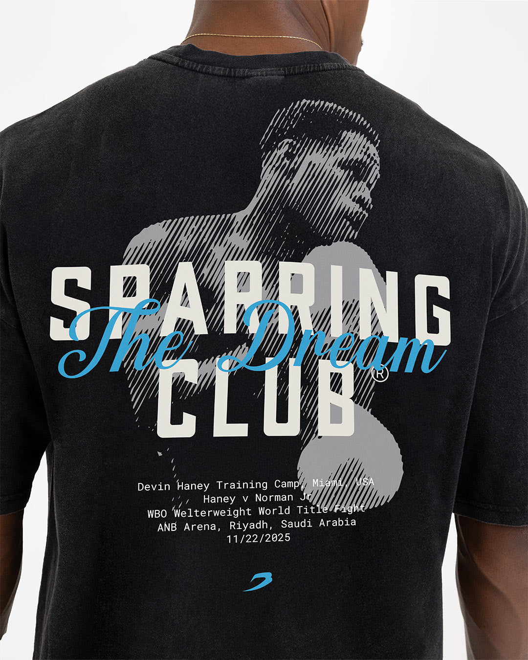 Haney x Sparring Club Oversized T-Shirt - Washed Black | BOXRAW