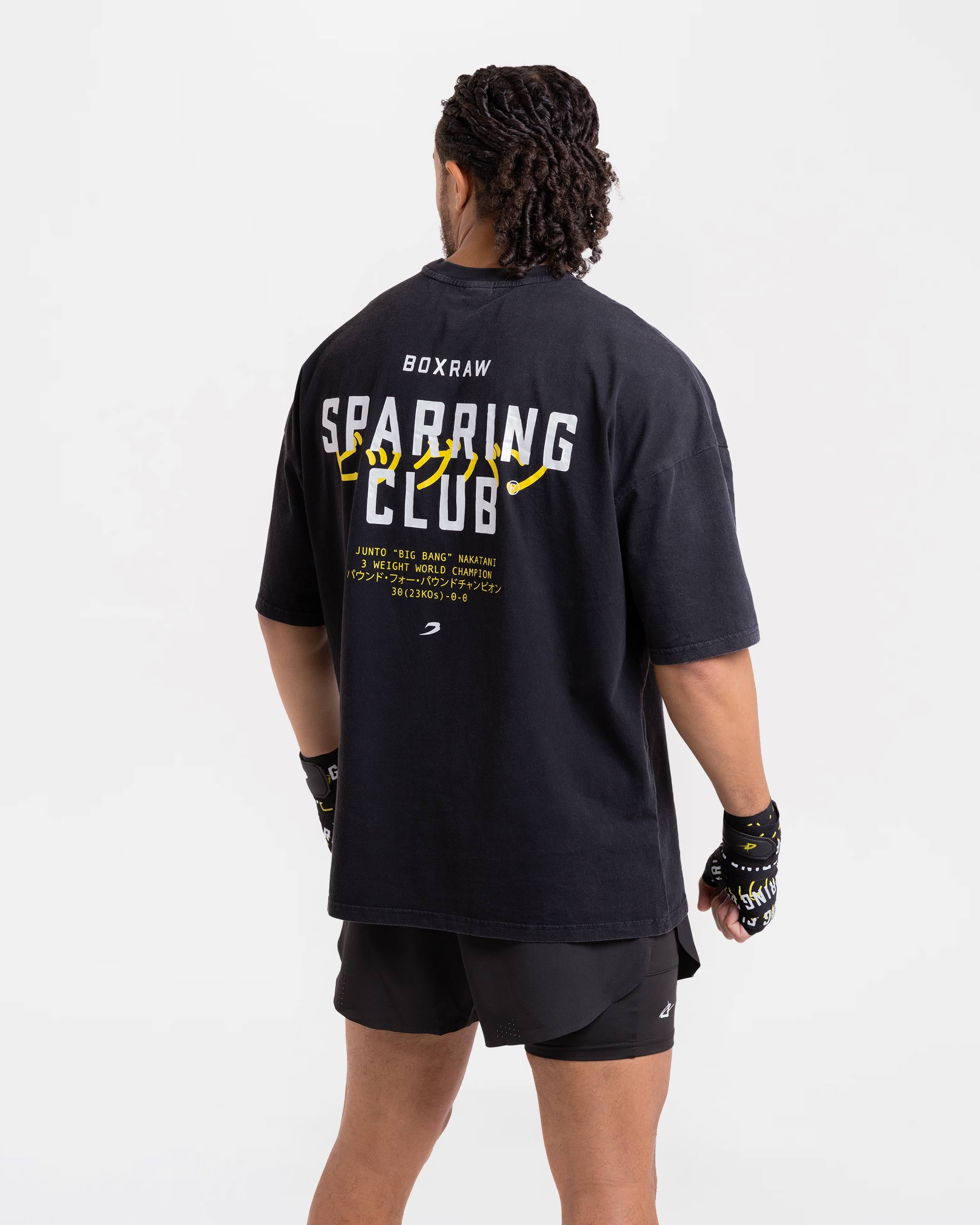 SPARRING CLUB OVERSIZED T-SHIRT ボクシング Nakatani x Sparring Club Oversized T-Shirt - Washed Black | BOXRAW