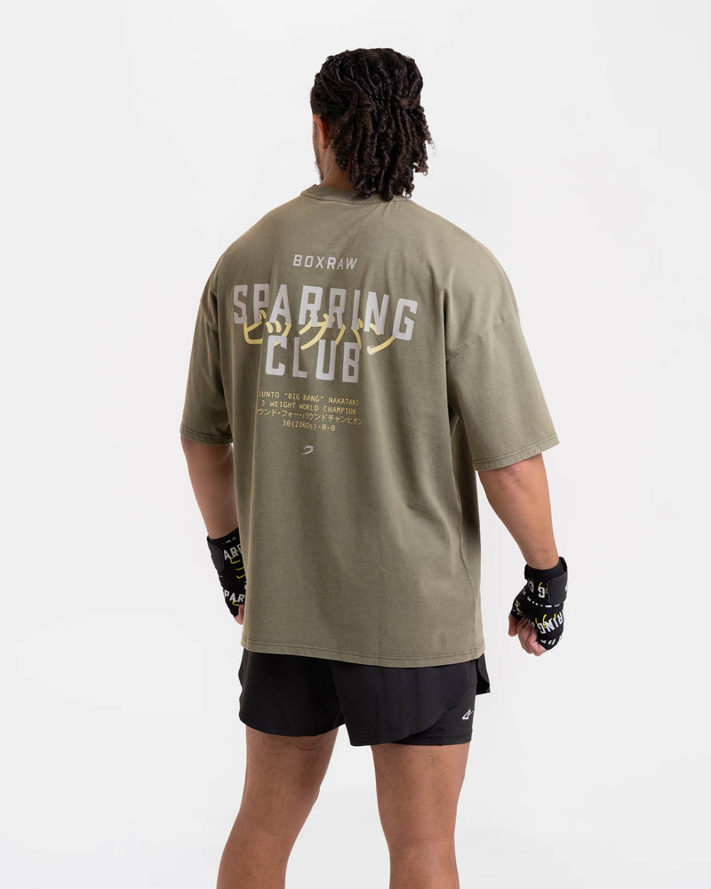 Nakatani x Sparring Club Oversized T-Shirt - Washed Olive | BOXRAW