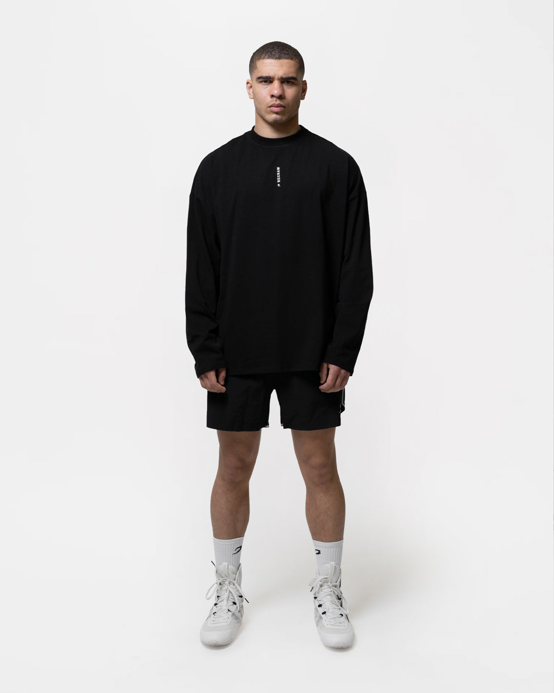 Lineal Long Sleeve T-Shirt - Black